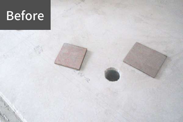 Before ベニヤ板を使用した現場